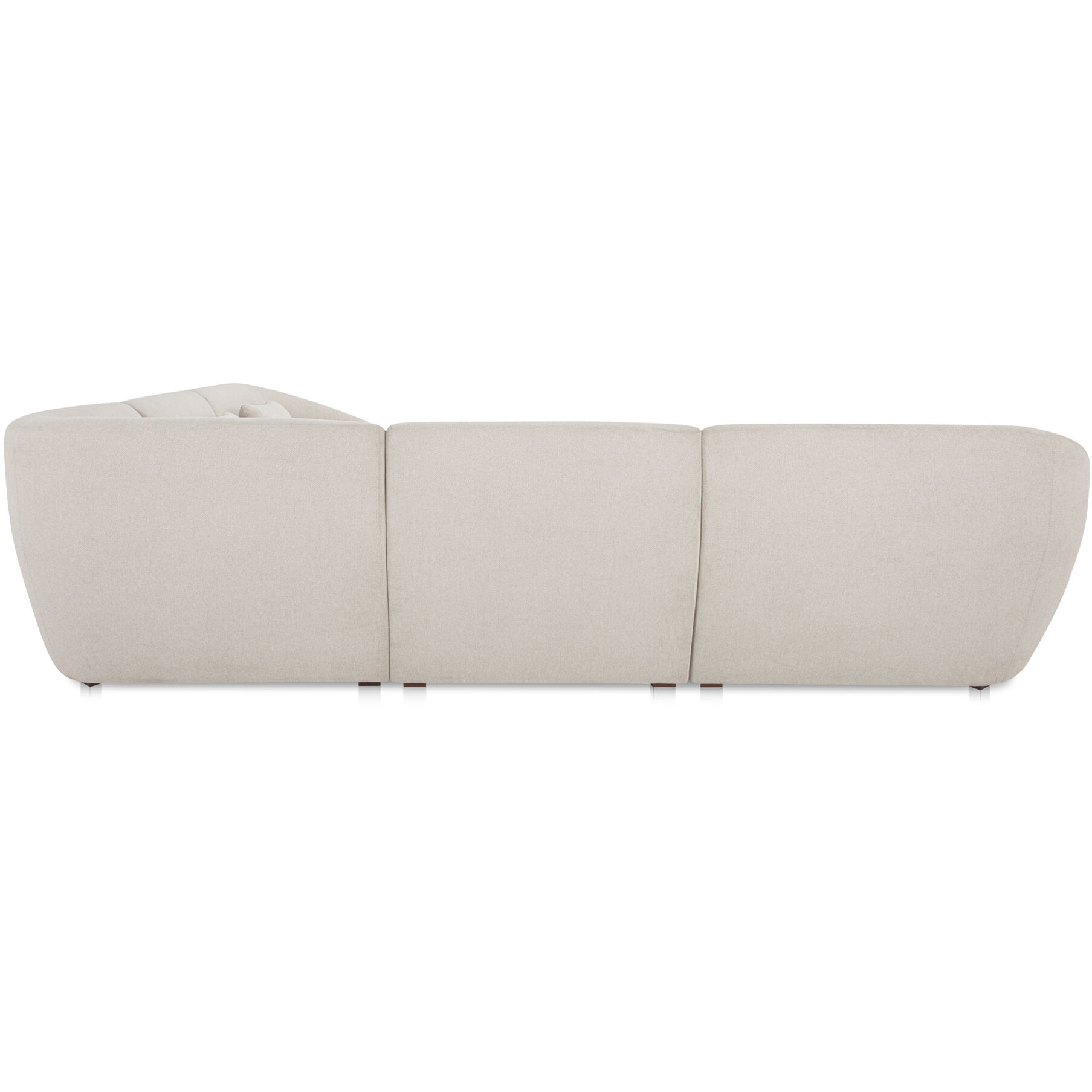 Amelia White Modular Left Sectional, Classic L-Shaped